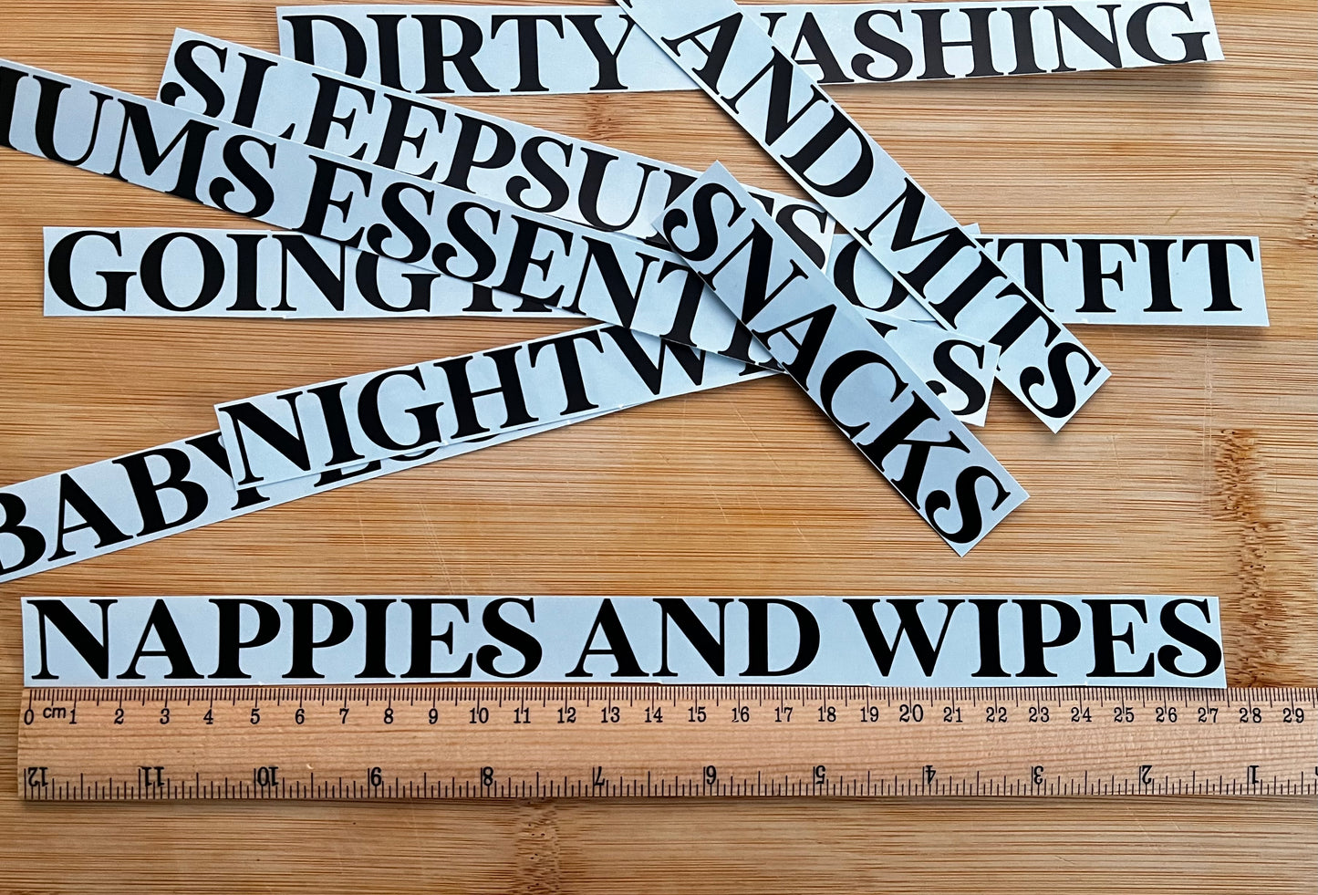 Baby Hospital Organiser Bag Vinyl Labels Decal Stickers | Baby Essentials | Baby Shower Gift | Mum to Be | Labor & Delivery Bag Labels