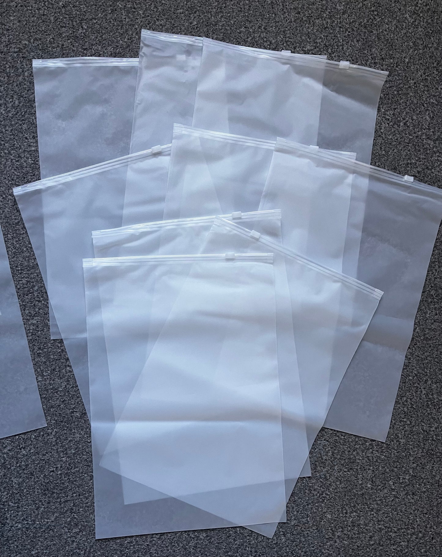Frosted White Polythene Zip Lock Bags – Set of 20
