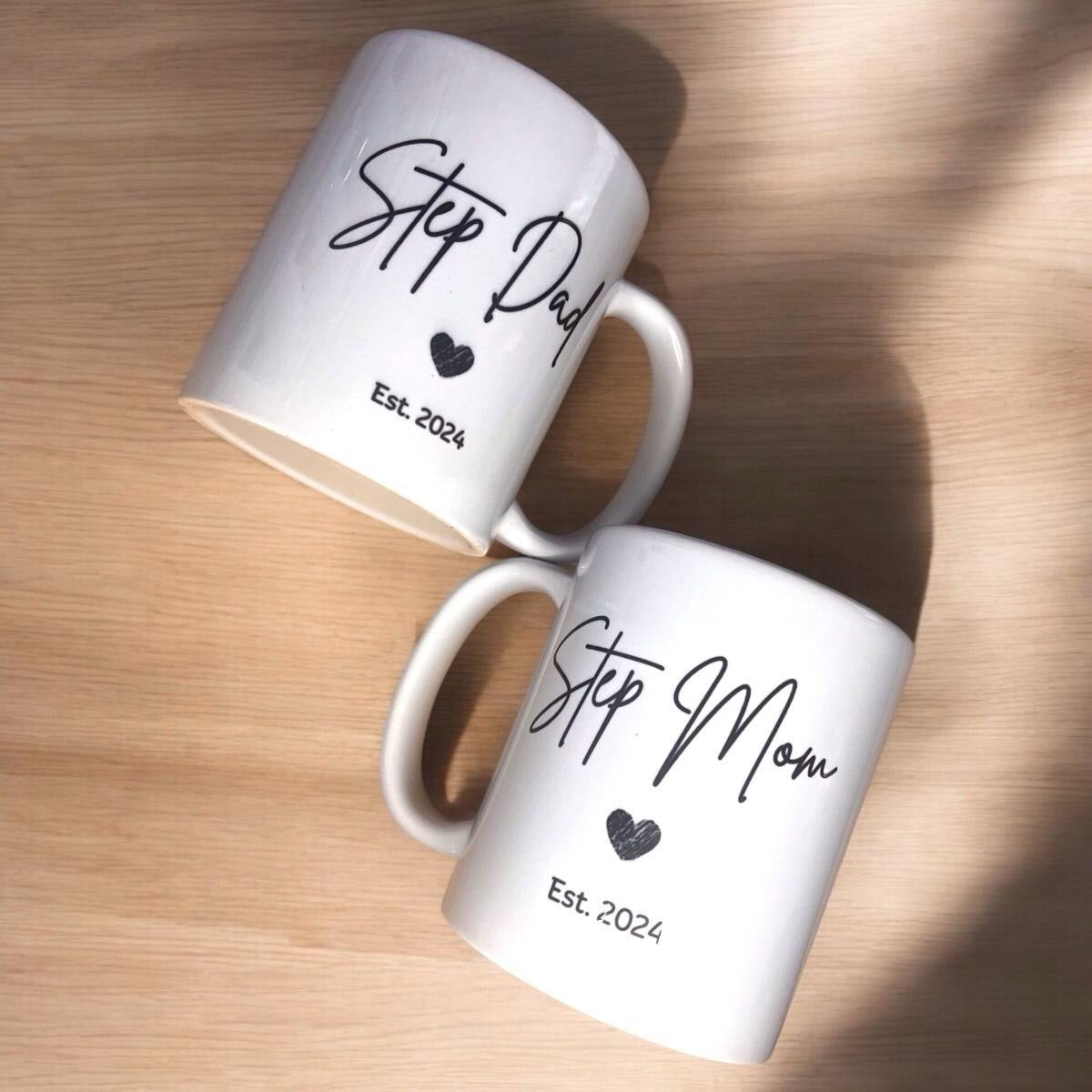 Step Mom/Step Dad Mug Set - Coffee Reuse Drinkware Cup Washable - Reusable