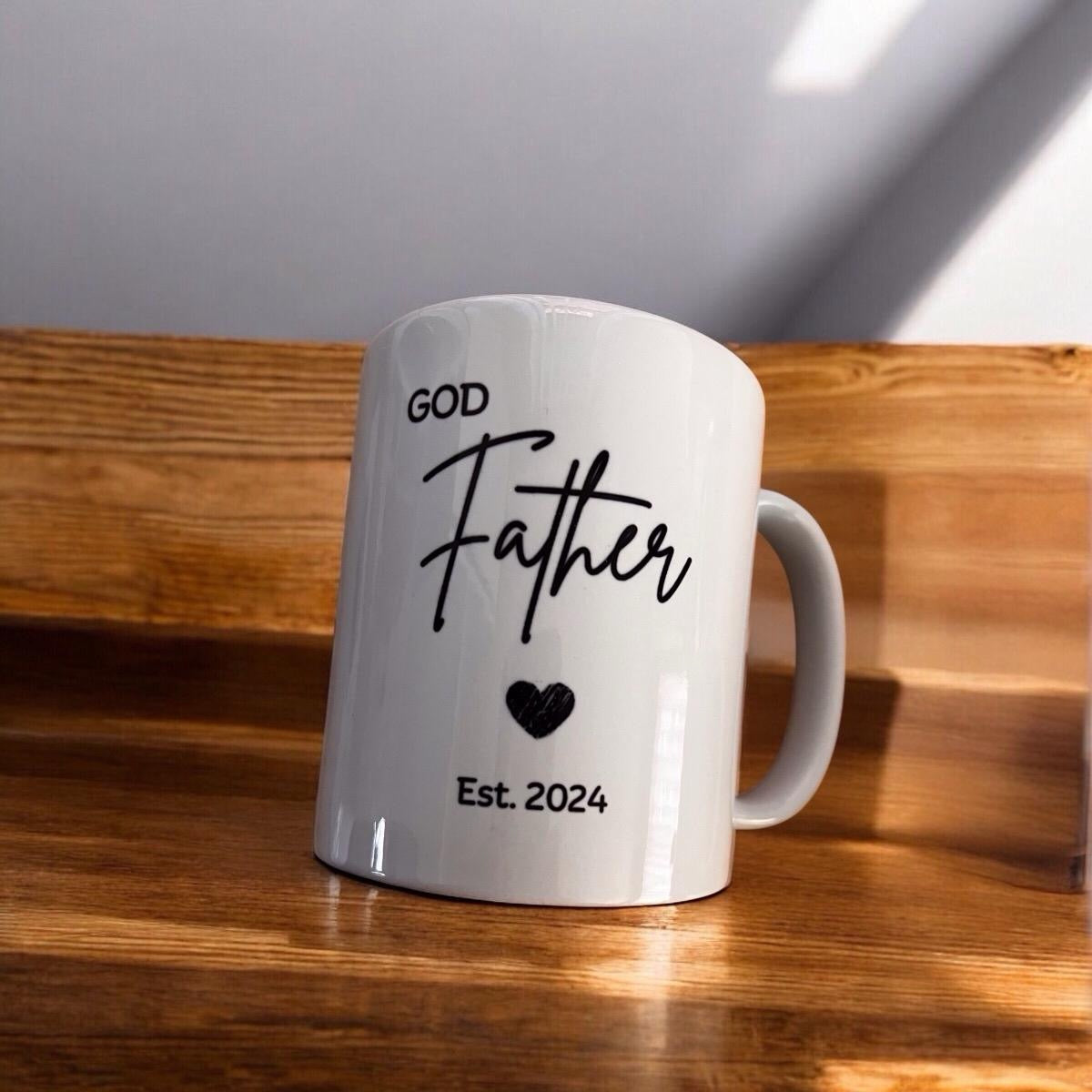 Godparent Mug Set - Customizable Ceramic Keepsake for New Roles - Drinkware Customized Stylish Cup