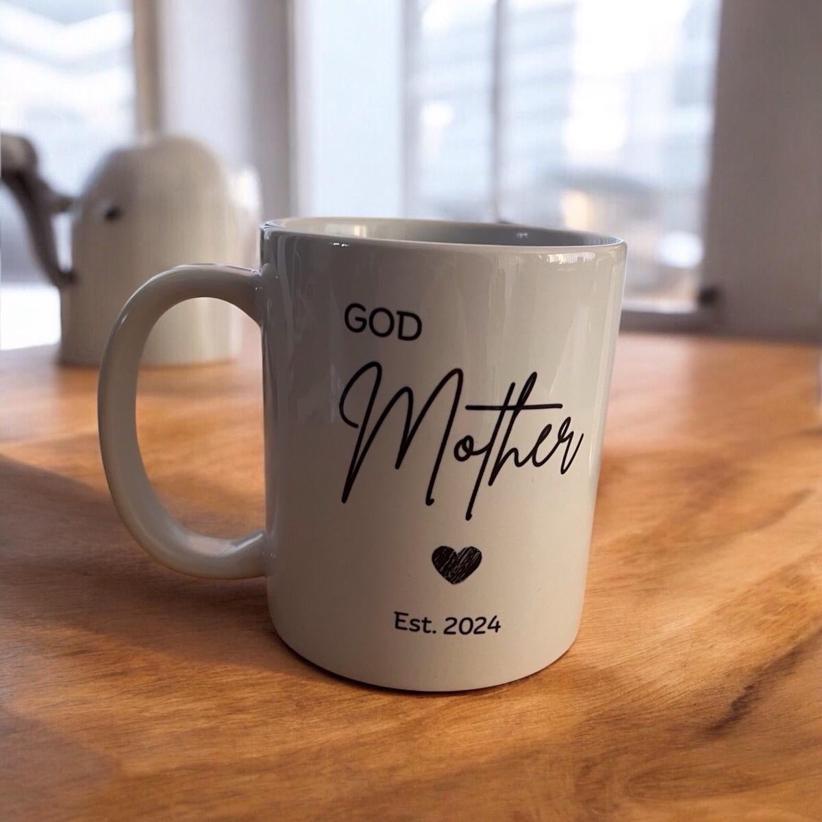 Godparent Mug Set - Customizable Ceramic Keepsake for New Roles - Drinkware Customized Stylish Cup