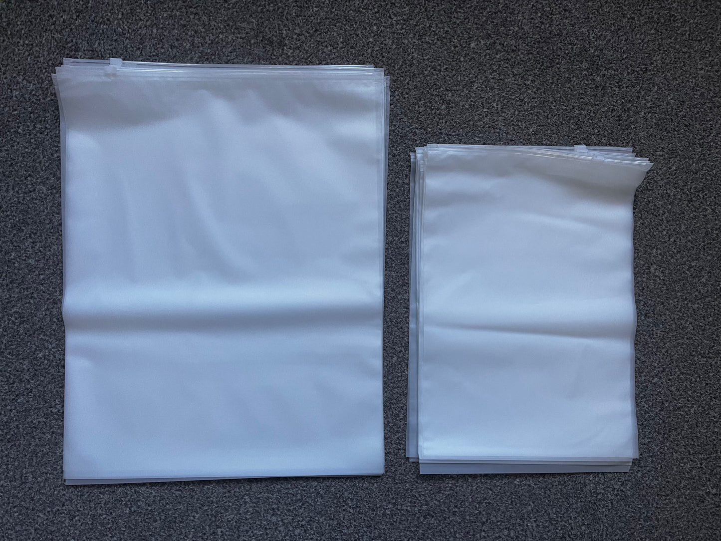 Frosted White Polythene Zip Lock Bags – Set of 20