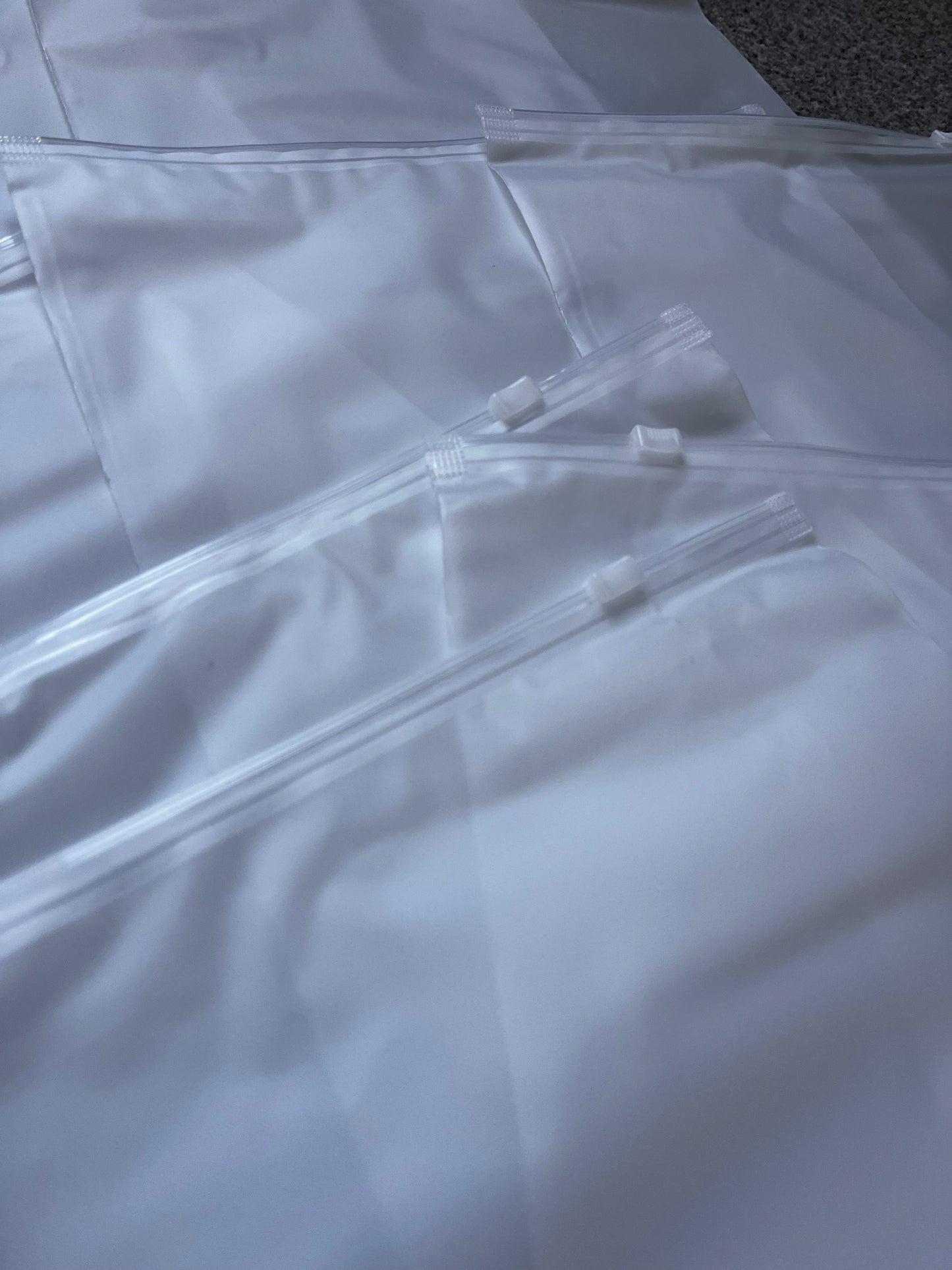 Frosted White Polythene Zip Lock Bags – Set of 20