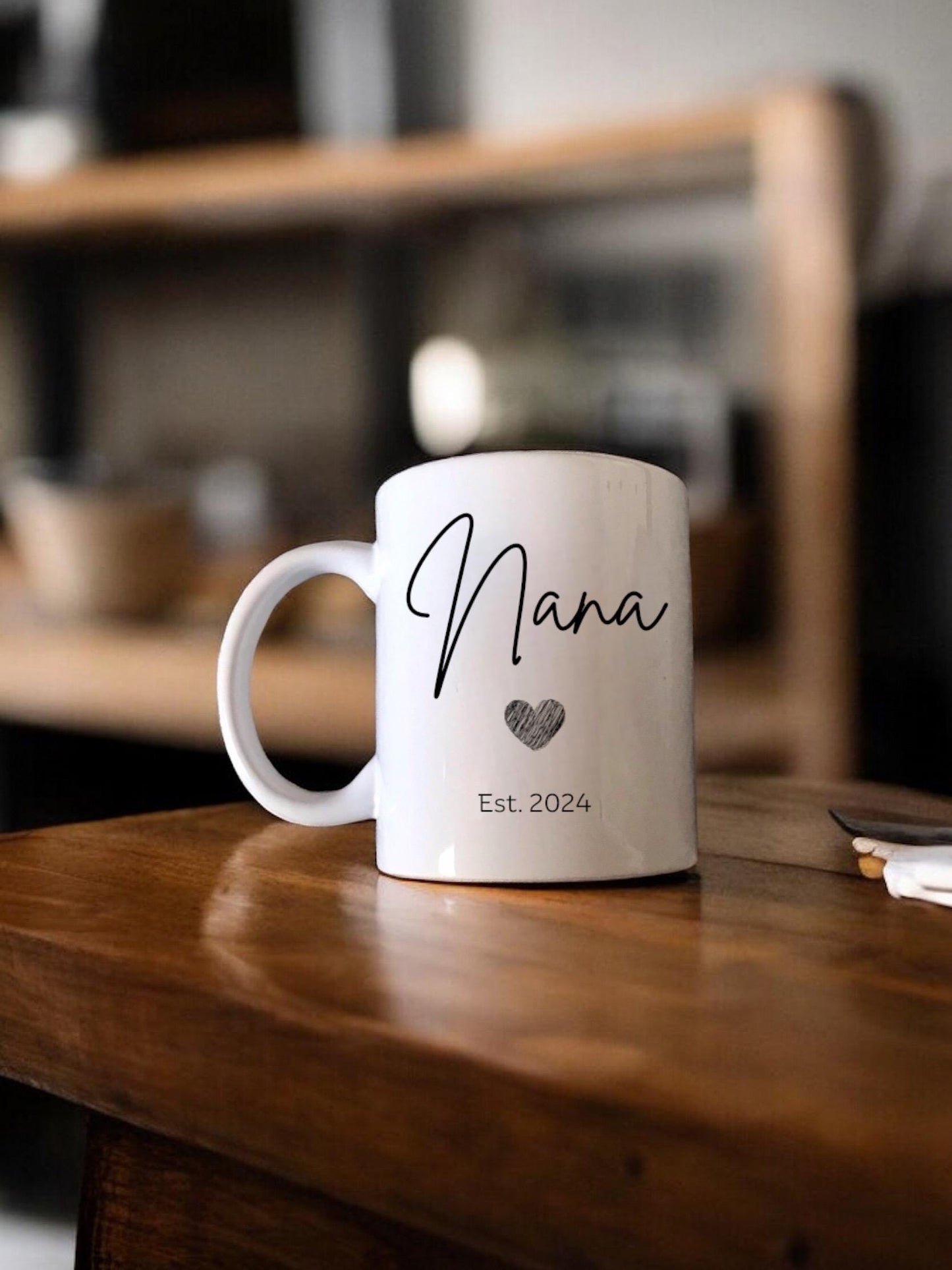 Premium Ceramic Nana and Grandad Mug Set - Personalized and Stylish Gift for New Grandparents - Printed, Coffee Drinkware Drink Washable Cup